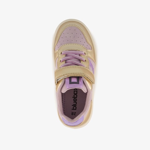 Meisjes sneakers goud paars