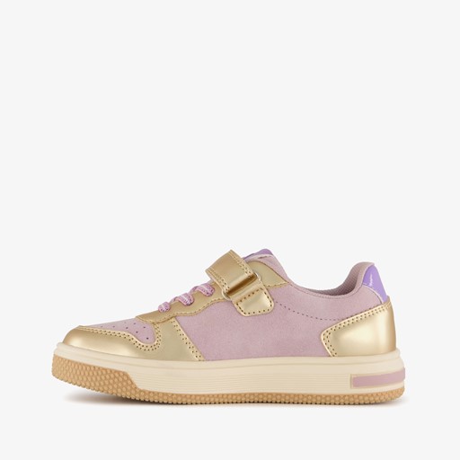 Meisjes sneakers goud paars