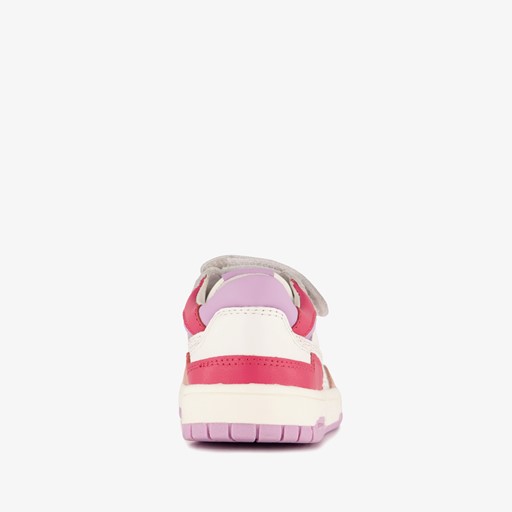 Leren meisjes sneakers wit roze
