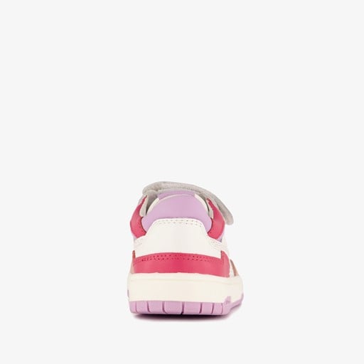 Leren meisjes sneakers wit roze