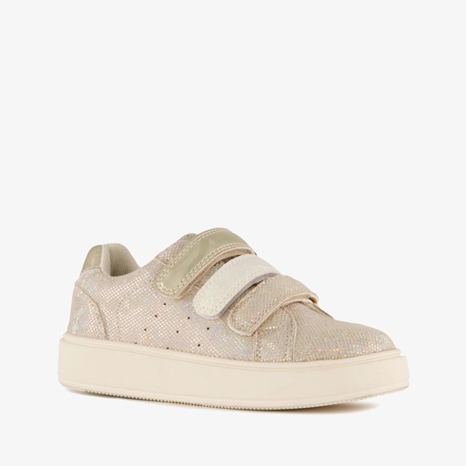 Meisjes sneakers met glitters goud