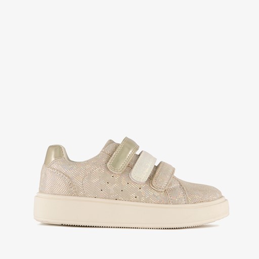 Meisjes sneakers met glitters goud