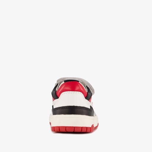 Leren jongens sneakers rood wit