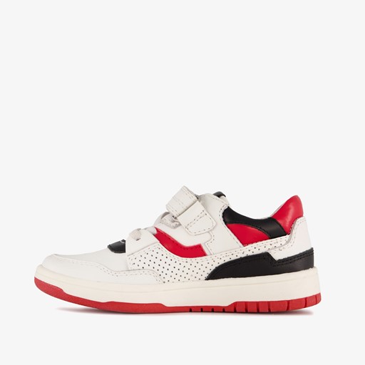 Leren jongens sneakers rood wit