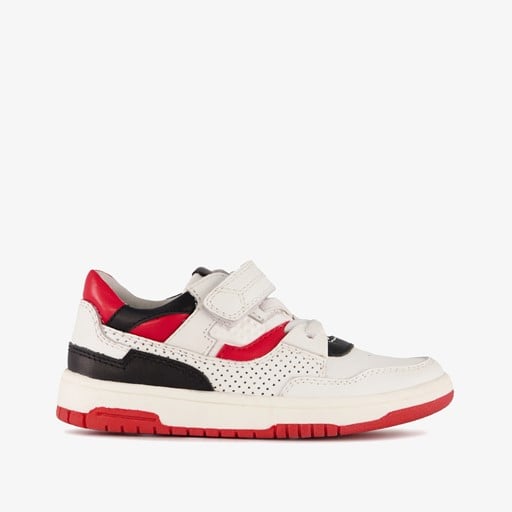 Leren jongens sneakers rood wit