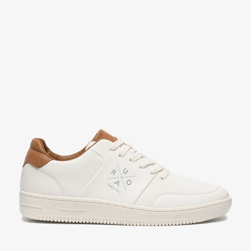 Heren sneakers wit bruin