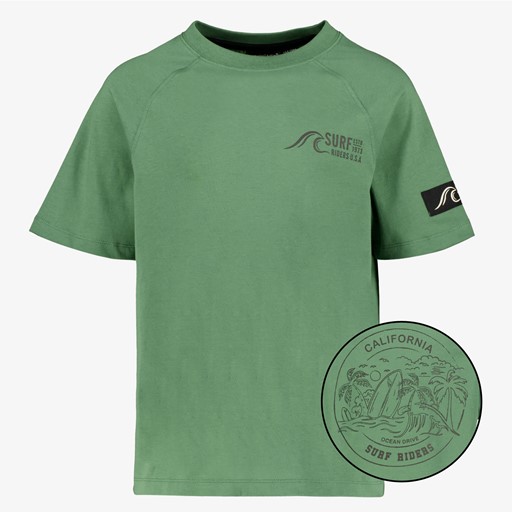 Jongens T-shirt met backprint groen