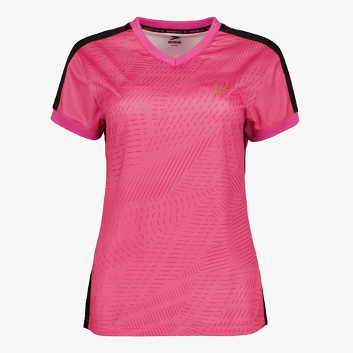 Dry dames voetbal T-shirt roze zwart