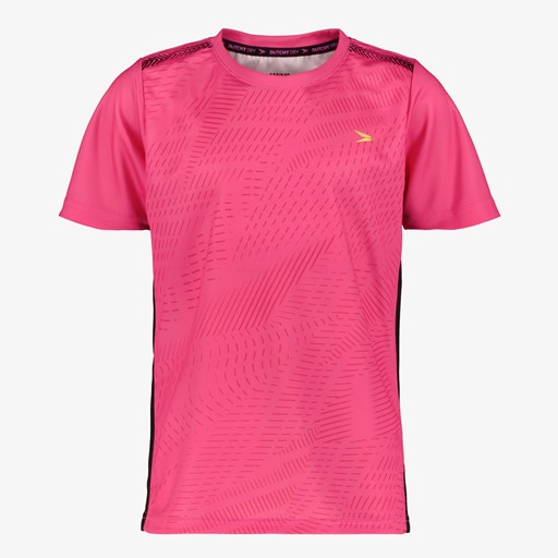 Dry kinder voetbal T-shirt roze zwart