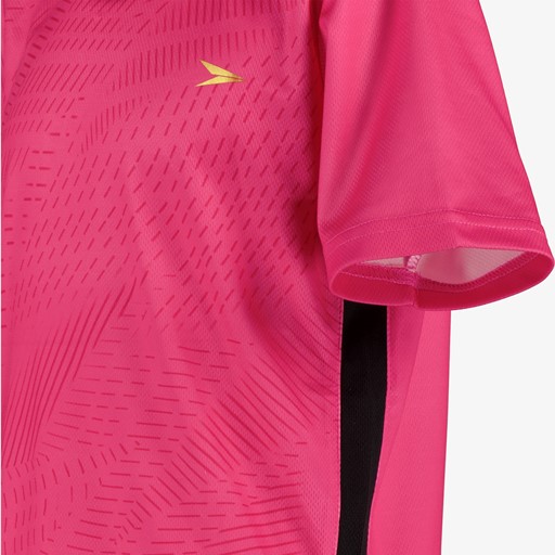 Dry kinder voetbal T-shirt roze zwart