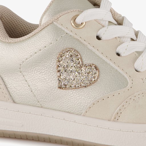 Meisjes sneakers met glitter hartje