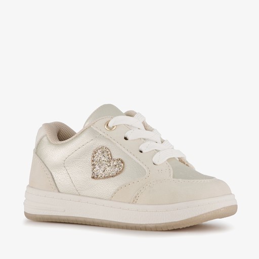 Meisjes sneakers met glitter hartje