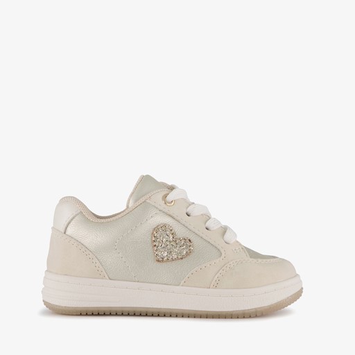 Meisjes sneakers met glitter hartje