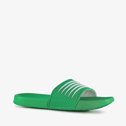 Heren badslippers groen wit