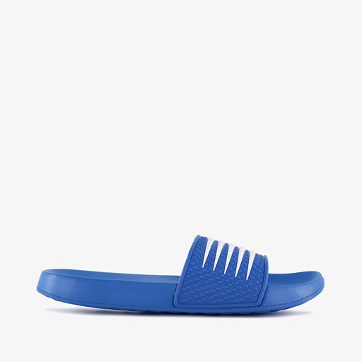 Heren badslippers blauw wit