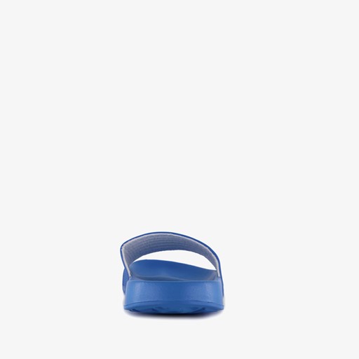 Heren badslippers blauw wit