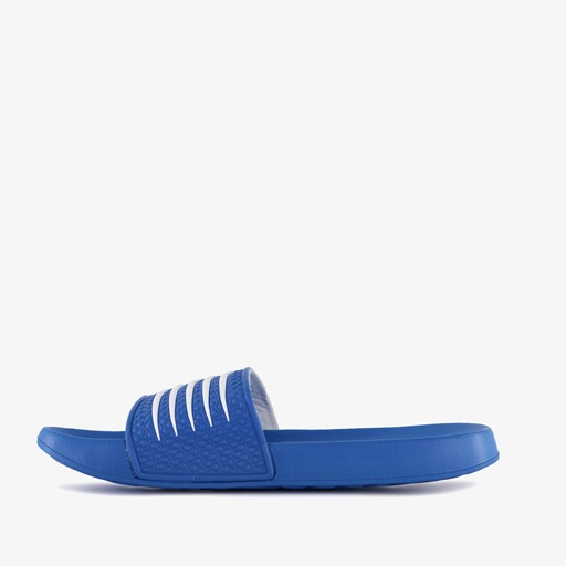 Heren badslippers blauw wit