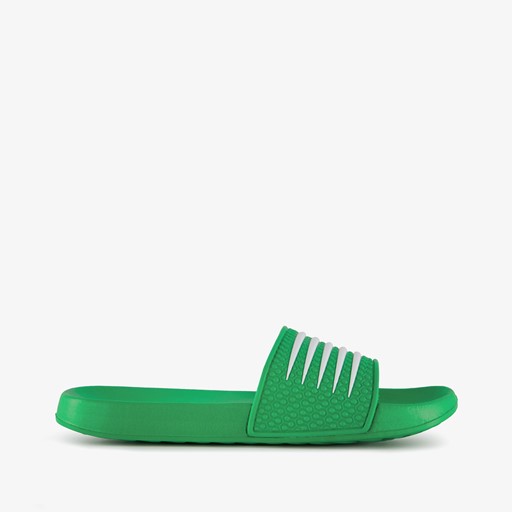 Heren badslippers groen wit