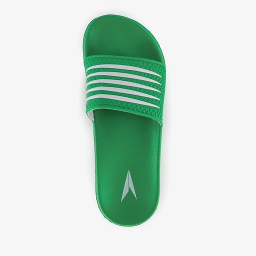 Heren badslippers groen wit