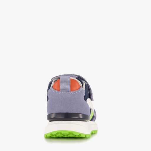 Leren jongens sneakers blauw groen