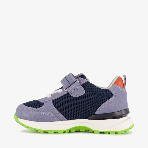 Leren jongens sneakers blauw groen