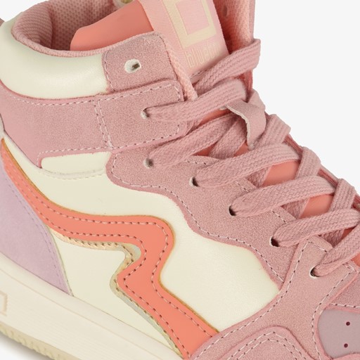 Hoge meisjes sneakers pastelroze
