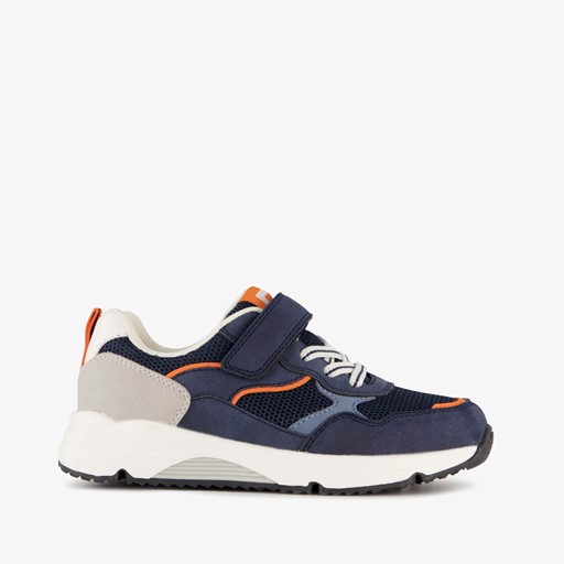 Jongens sneakers blauw oranje