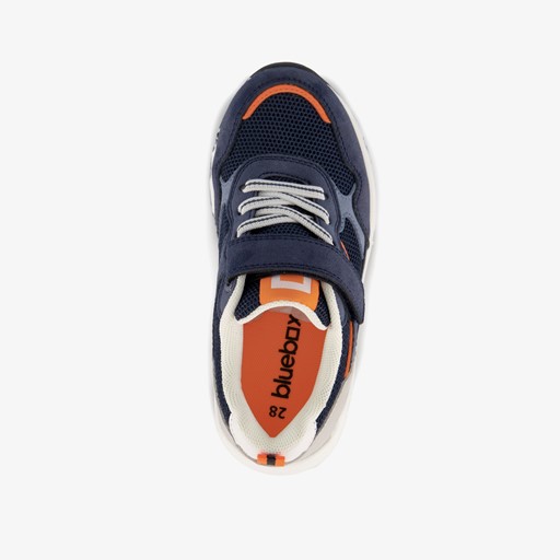 Jongens sneakers blauw oranje