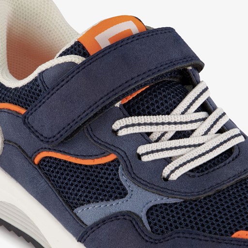 Jongens sneakers blauw oranje