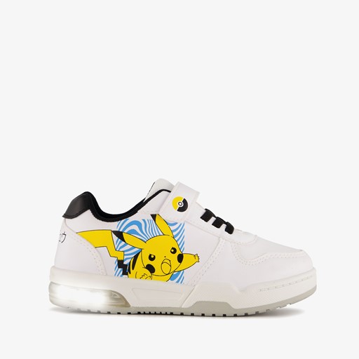 Pokémon kinder sneakers wit met lichtjes