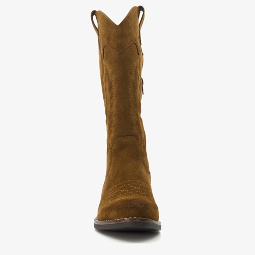 Suede dames western laarzen bruin
