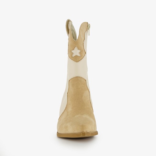 Dames western laarzen beige wit