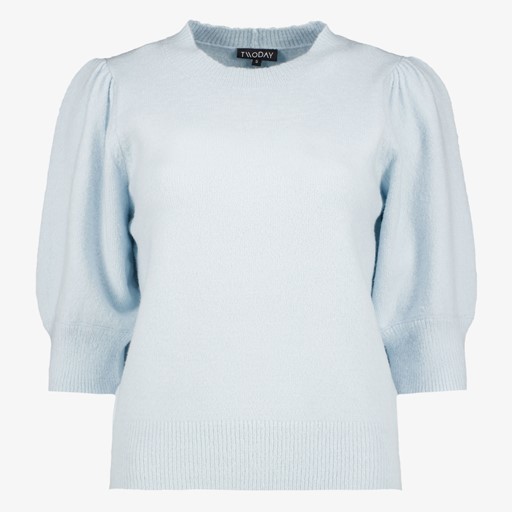 Dames trui met halflange mouwen lichtblauw