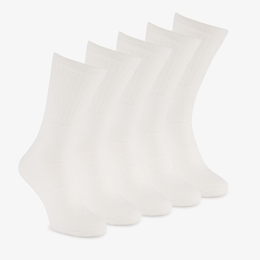 5 paar sportsokken wit