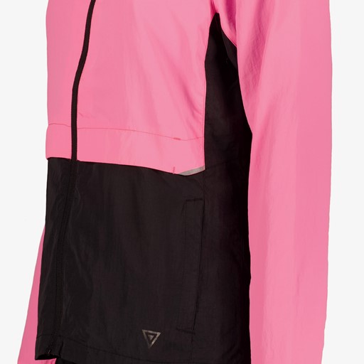 Dames hardloop jas roze zwart