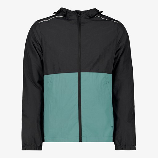 Heren hardloop jas zwart blauw