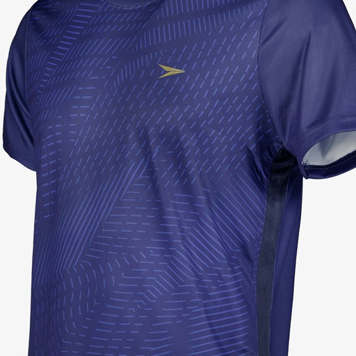 Dry heren voetbal T-shirt blauw met print