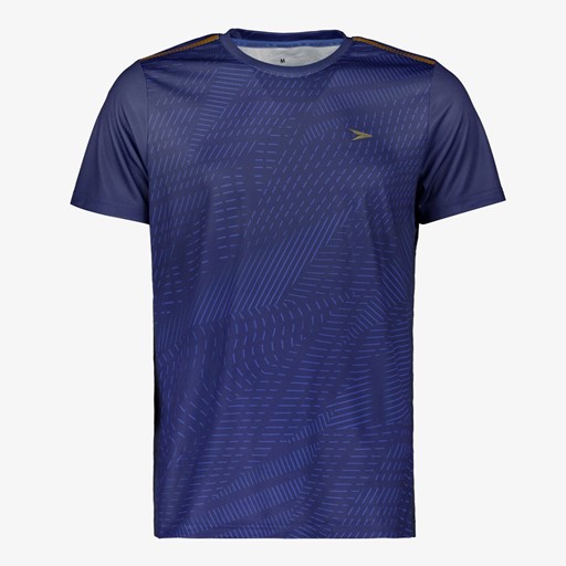 Dry heren voetbal T-shirt blauw met print