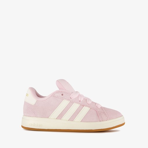 Grand Court 00s suede meisjes sneakers roze