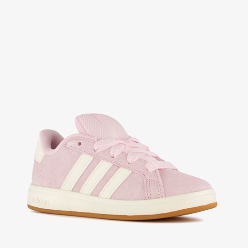 Grand Court 00s suede meisjes sneakers roze