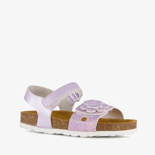 Meisjes bio sandalen lila