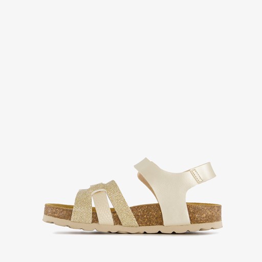 Meisjes bio sandalen goudkleurig