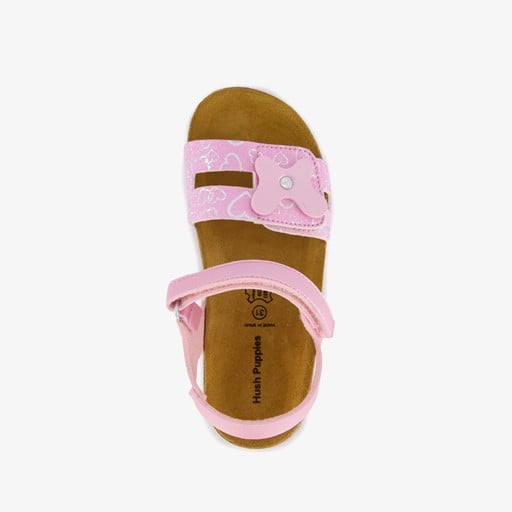 Meisjes bio sandalen met vlinder roze