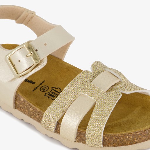 Meisjes bio sandalen goudkleurig