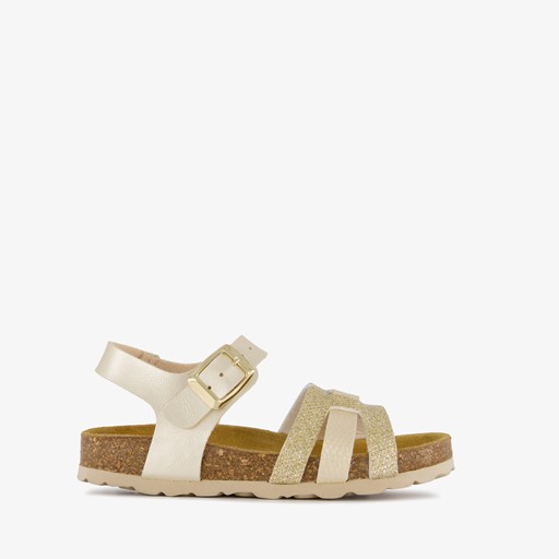 Meisjes bio sandalen goudkleurig