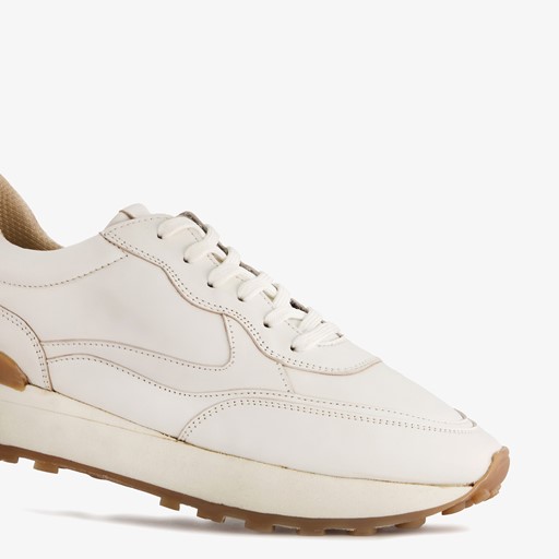Leren dames sneakers wit