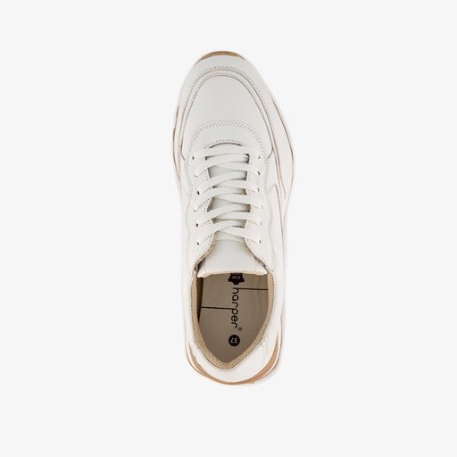 Leren dames sneakers wit
