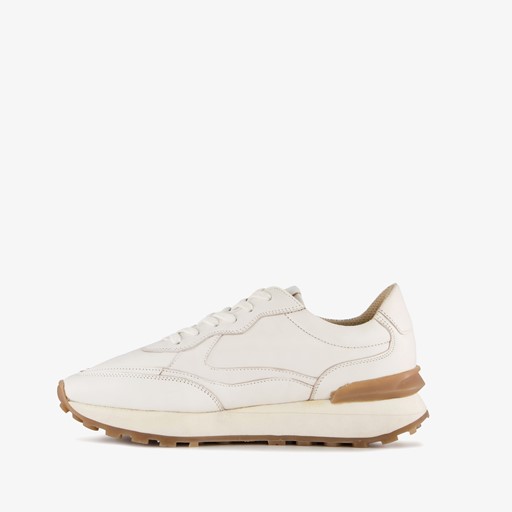Leren dames sneakers wit