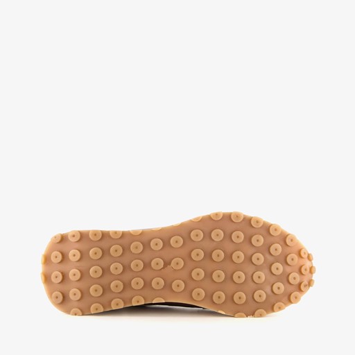 Leren dames sneakers met panterprint goud