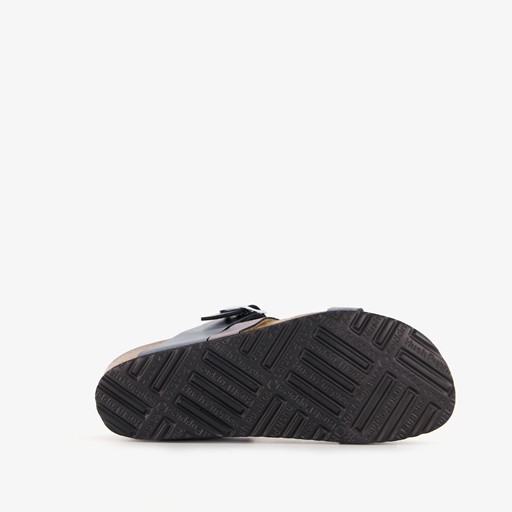 Dames sleehak slippers zilvergrijs